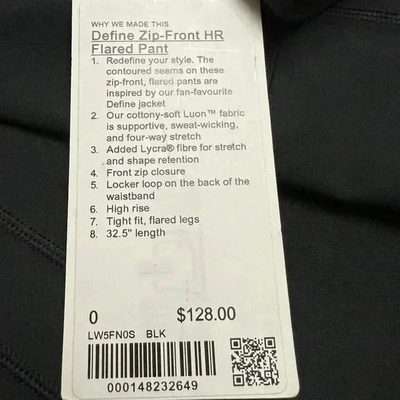Lululemon Define Zip-Front Black High-Rise Flared Pant - Picture 8 of 12